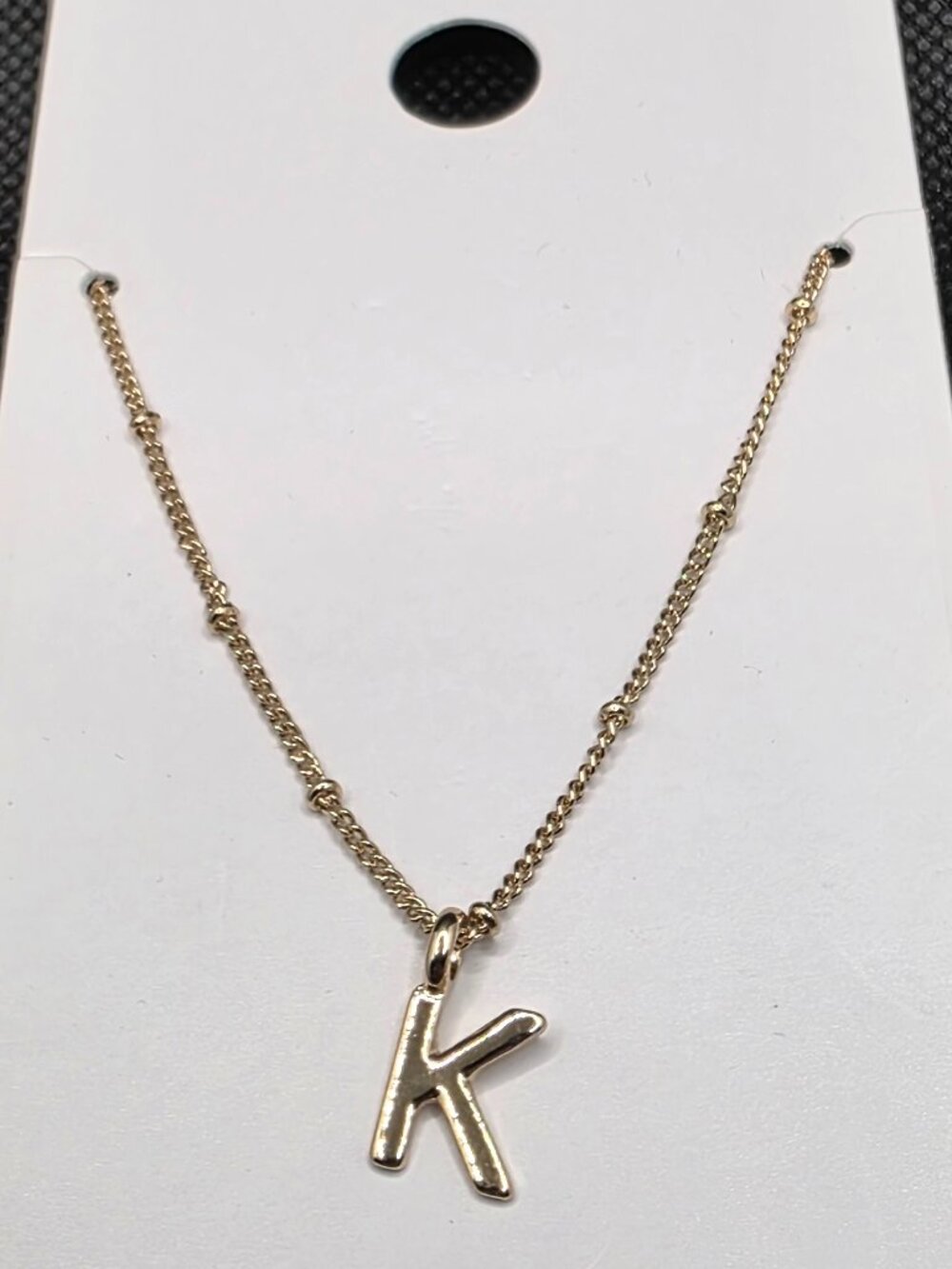 GAP Gold Tone Initial “K” Necklace